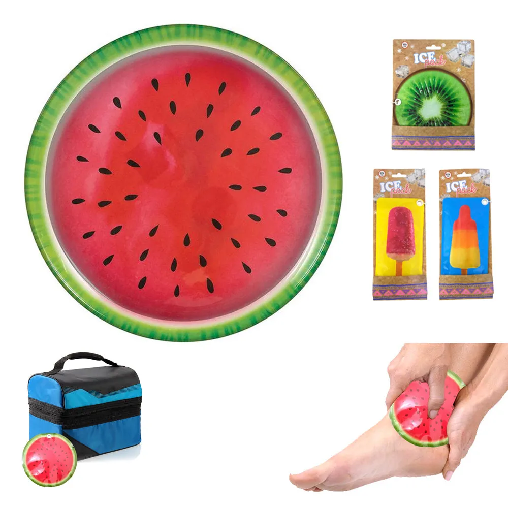 1 Reusable Fruit Ice Pack Cold Gel Lunch Box Pediatric Kids Care Therapy Relief