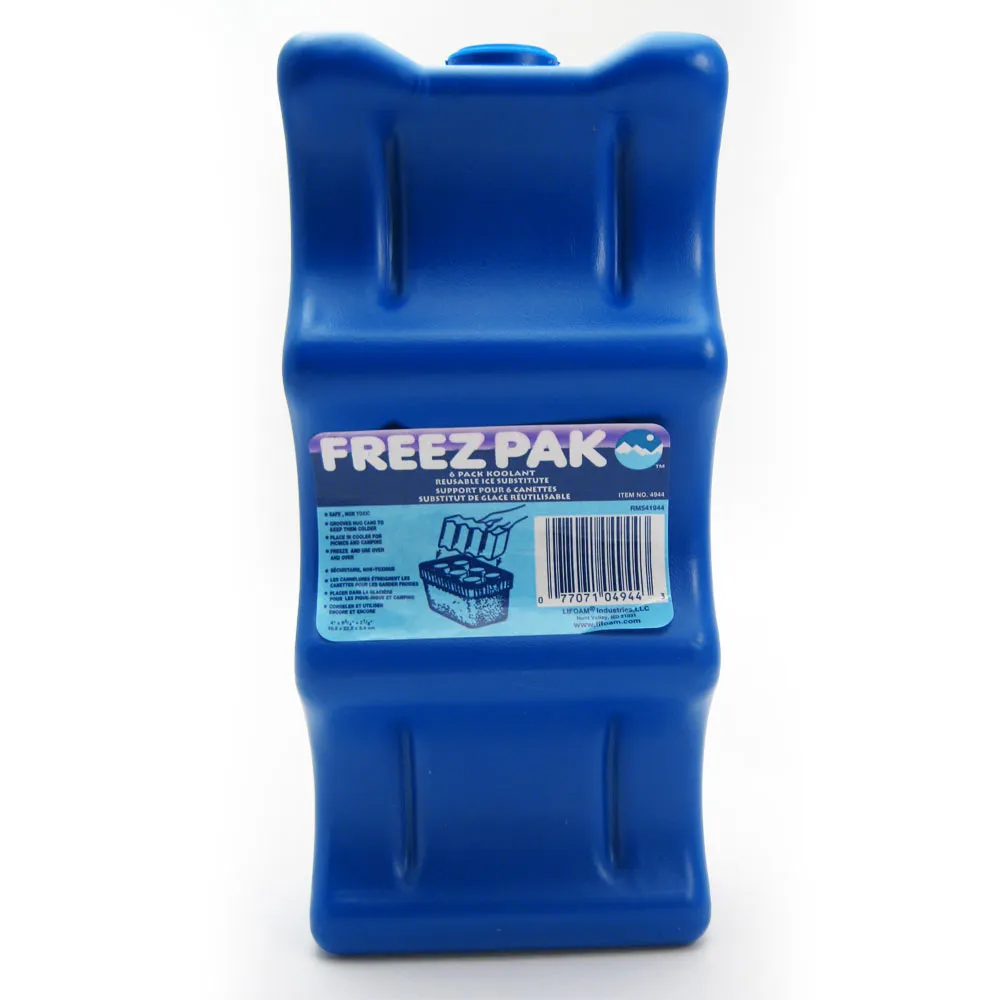 1 x 6 Can Coolant Reusable Ice Freez Pak Coolers Lunch Boxes Freezer Home Chill