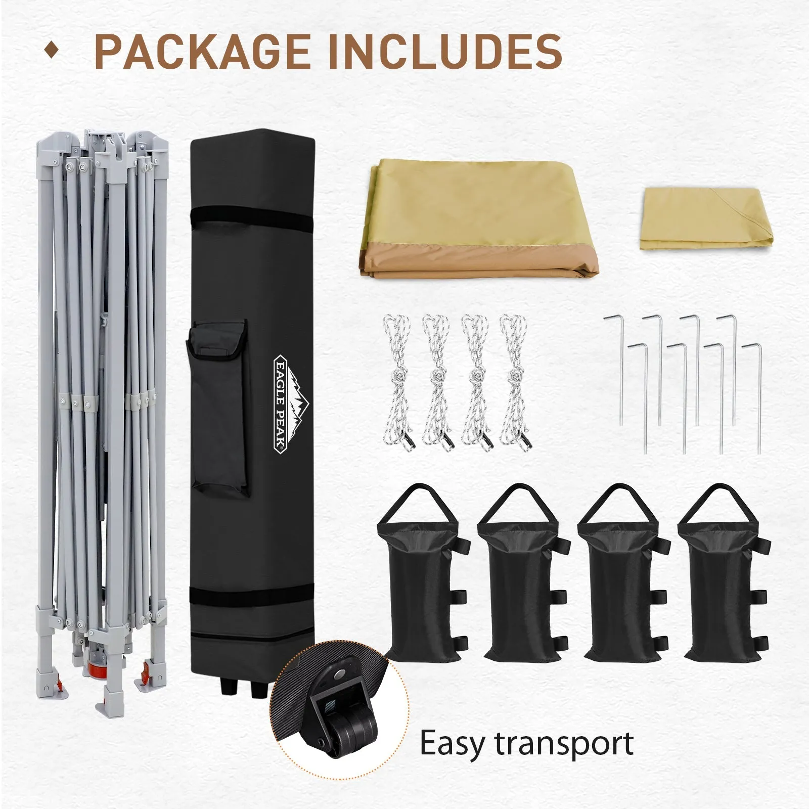 12x12 Pop up Canopy Tent, Easy Set up Folding Shelter