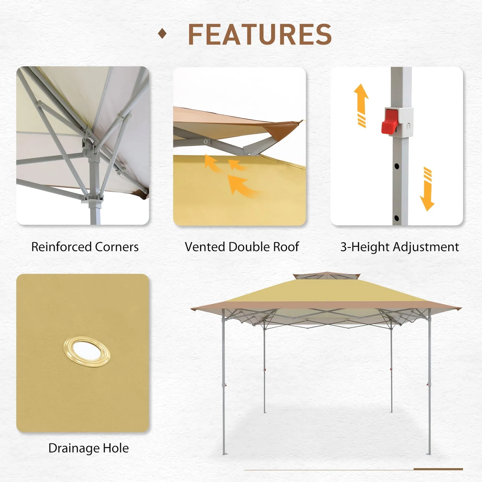 12x12 Pop up Canopy Tent, Easy Set up Folding Shelter