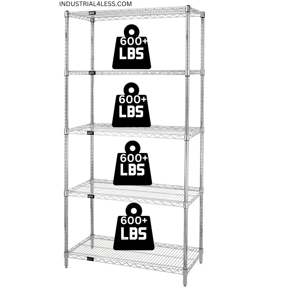 18" x 60" Stainless Steel Wire Shelving Unit
