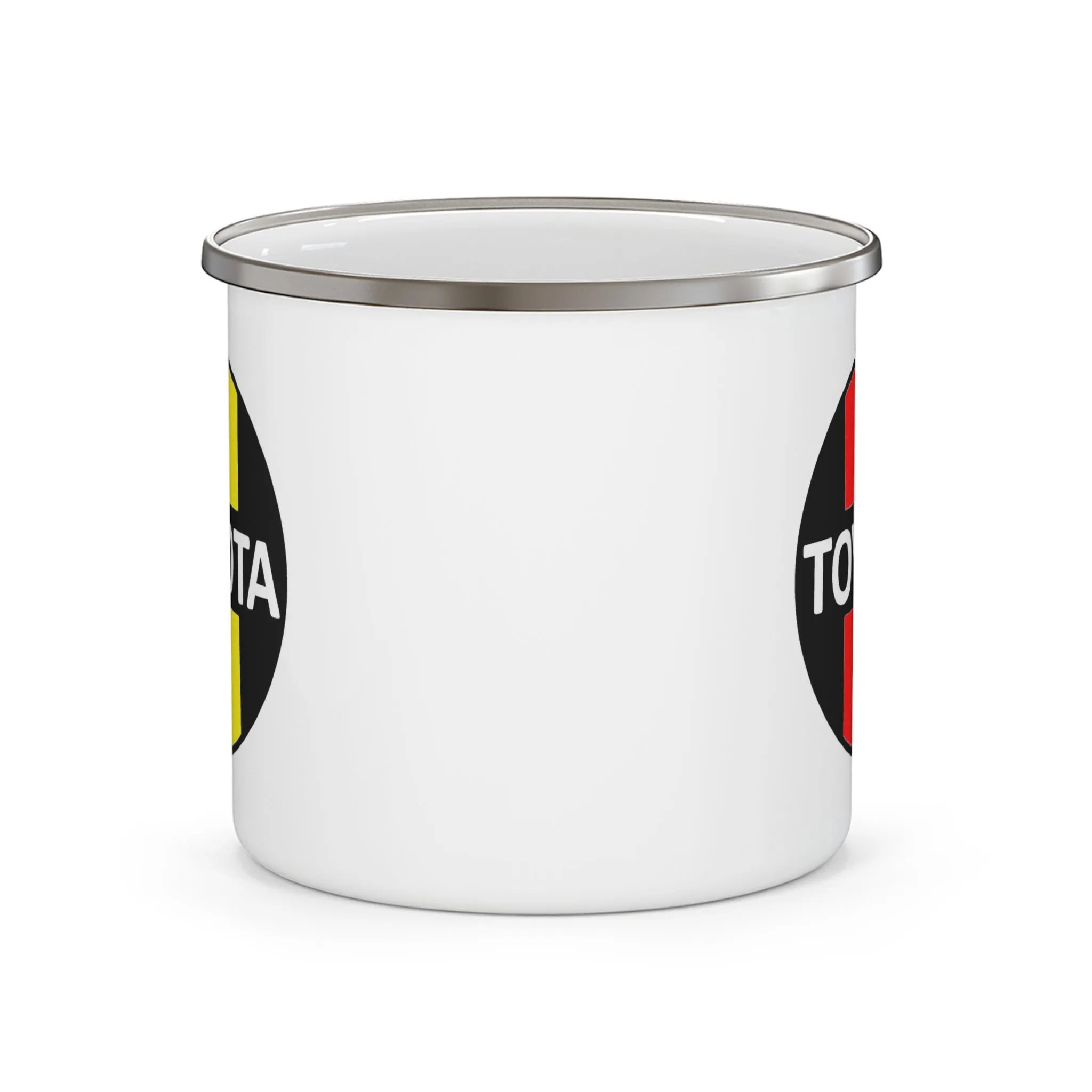 3 Stripe Old School Enamel Camping Mug Coffee Cup - Reefmonkey