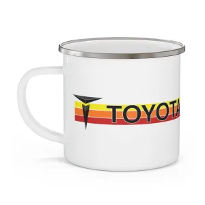 3 Stripe T Old School Design Enamel Camping Mug - Reefmonkey