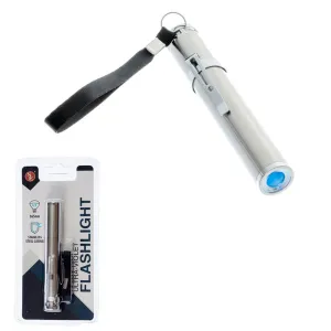 365nm Stainless Steel UV LED Flashlight Mini Detector Lamp Torch Ultra Violet !!