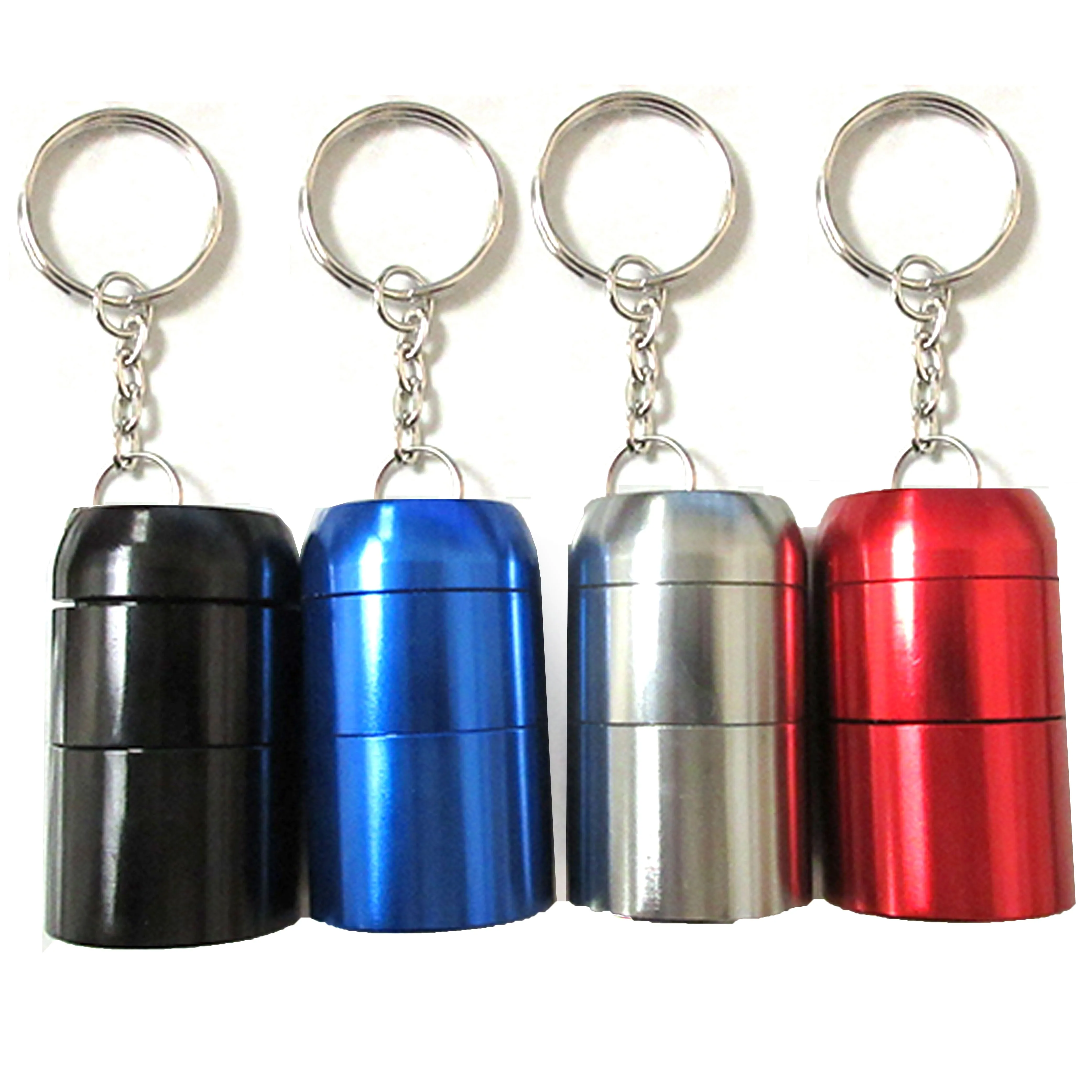 4 Pc Portable Flashlight Keychain Mini COB LED Key Ring Light Work Torch Lamp