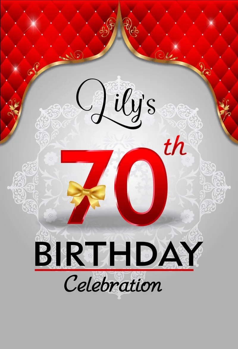 70th Birthday Party Backdrop