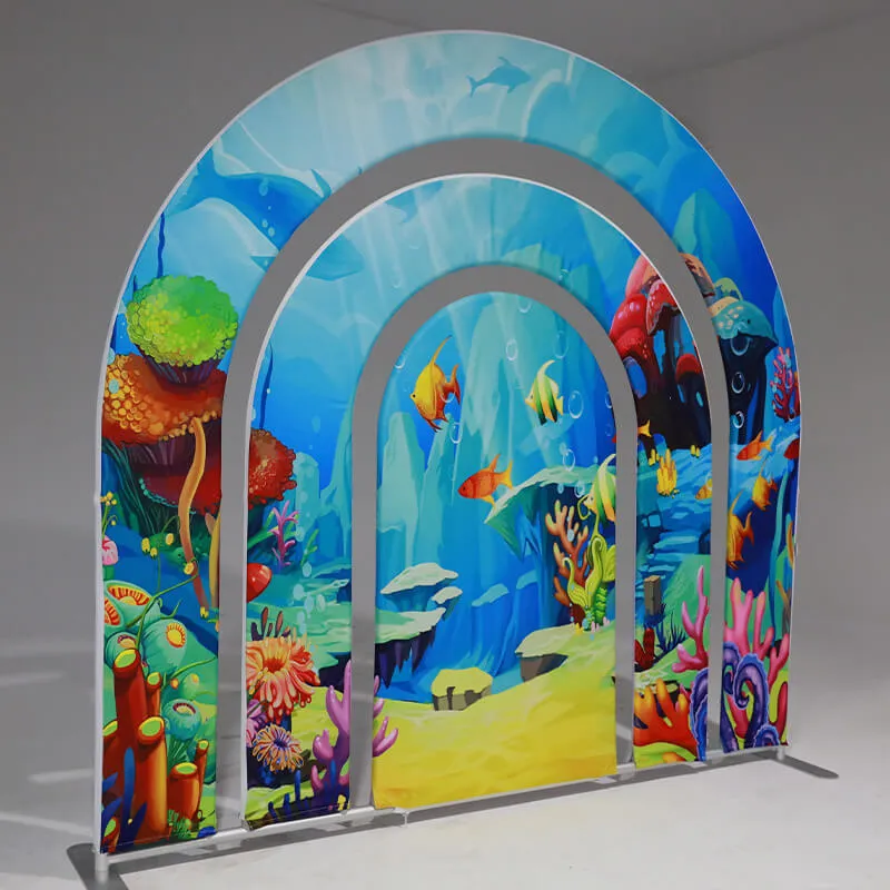 7x7ft Hollow Rainbow Arch Backdrop Party Decoration Props