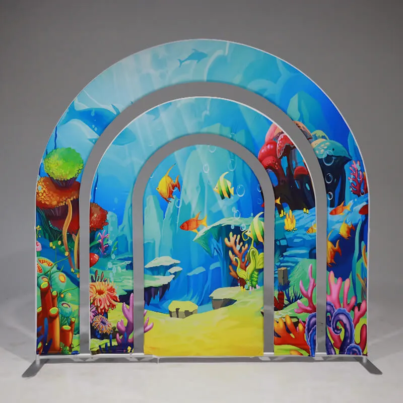 7x7ft Hollow Rainbow Arch Backdrop Party Decoration Props