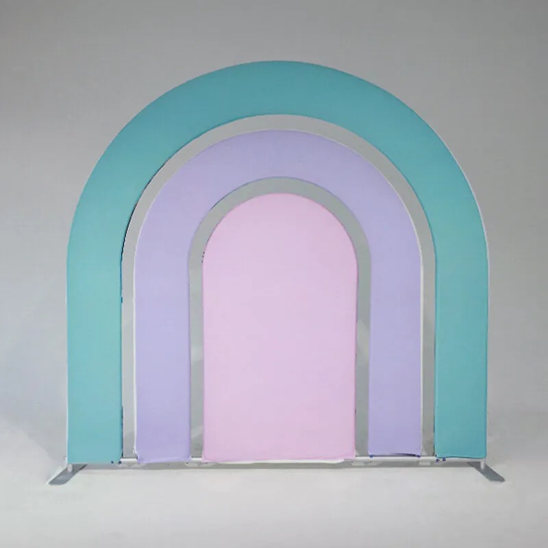7x7ft Hollow Rainbow Arch Backdrop Party Decoration Props