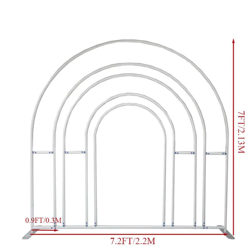 7x7ft Hollow Rainbow Arch Backdrop Party Decoration Props