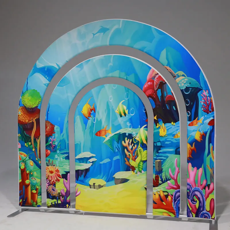 7x7ft Hollow Rainbow Arch Backdrop Party Decoration Props