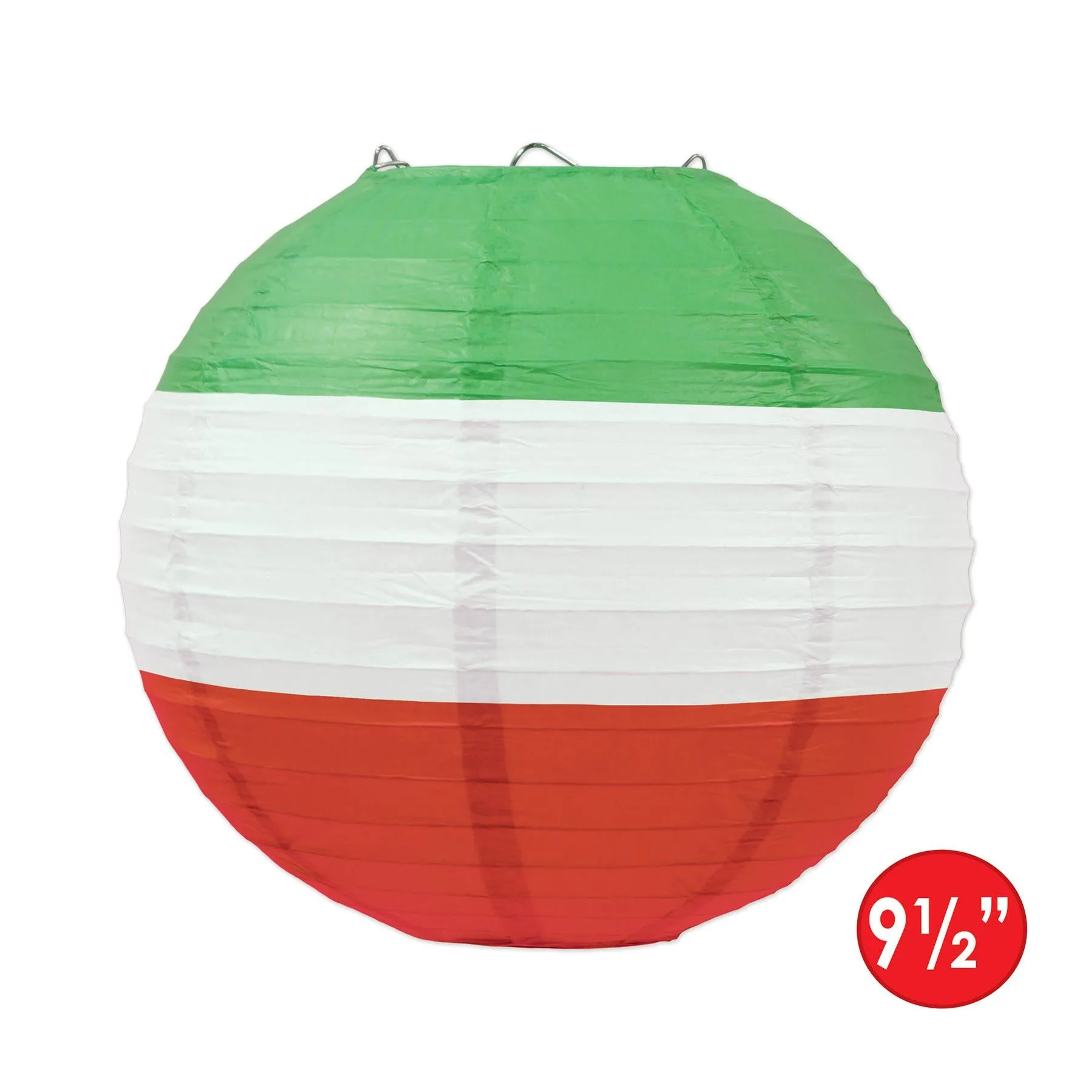 Fiesta Red, White & Green Paper Lanterns (3 per Package)