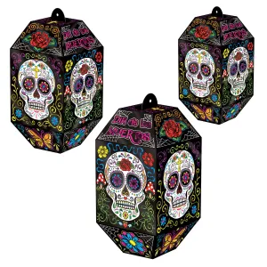Foil Day Of The Dead Paper Lanterns (3 per Package)