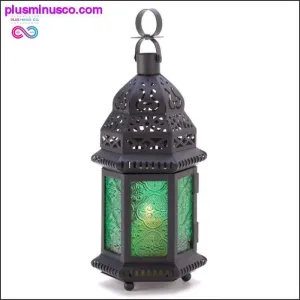 Green Glass Moroccan Lantern ll PlusMinusco.com