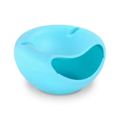 Lazy Snack Bowl Plastic Double-Layer Snack Storage Box Bowl Fruit Bowl And Mobile Phone Bracket Chase Artifact