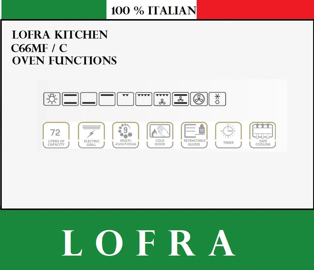 Lofra Rainbow 70 PBP 76MFT VGT C Cream Gas Dual Fuel Range Cooker 70cm