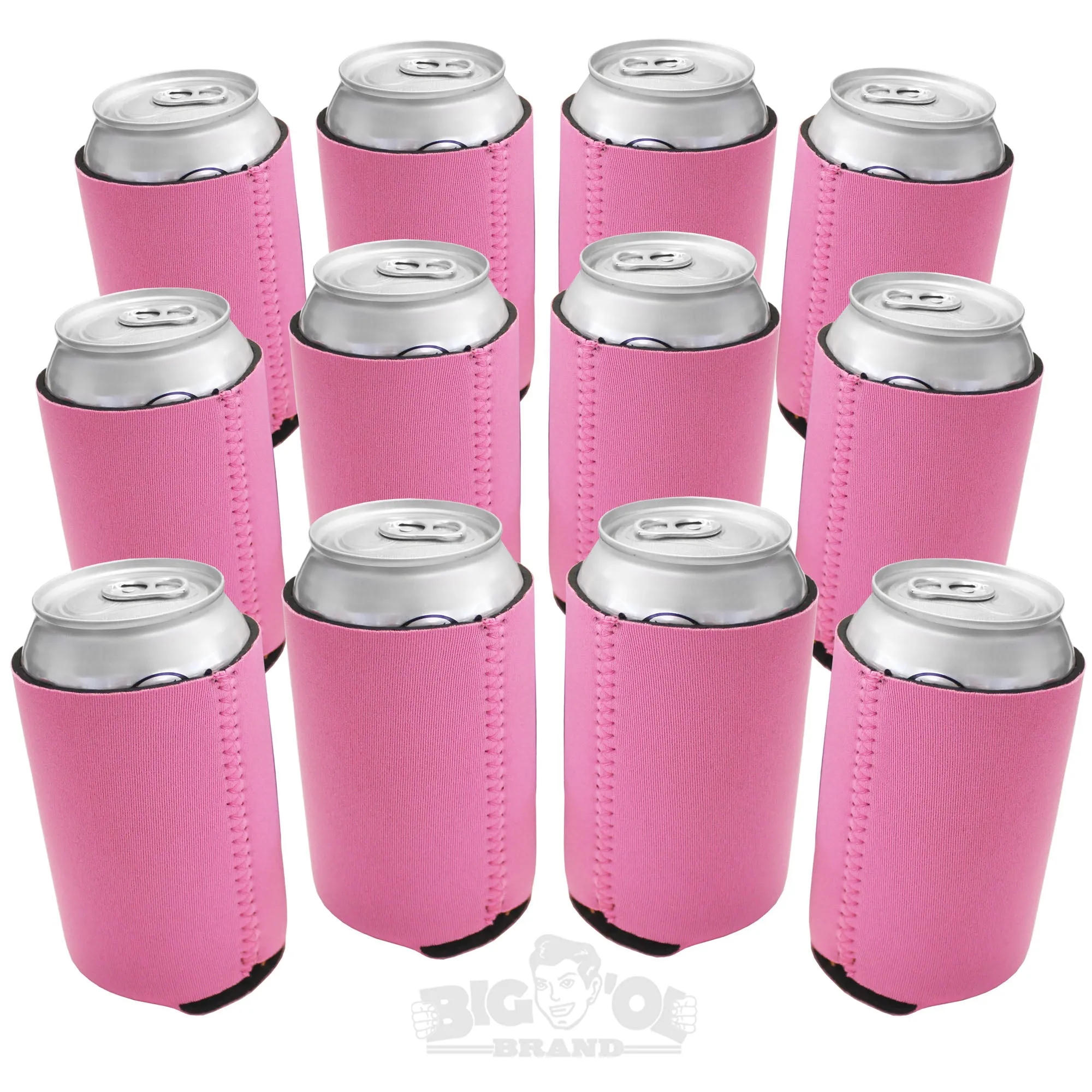 Neoprene Reversible Can Cooler Collapsible Sleeves for 12oz Cans - 12-Pack - Blank Design for any Event - Dual Sided Insulation Keeps Your Drinks Cool