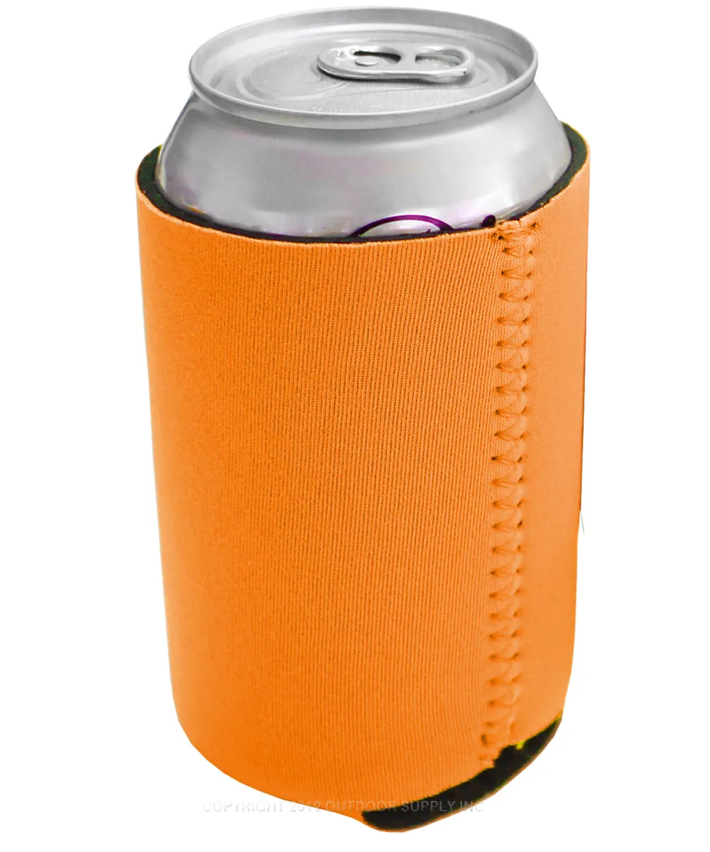 Neoprene Reversible Can Cooler Collapsible Sleeves for 12oz Cans - 12-Pack - Blank Design for any Event - Dual Sided Insulation Keeps Your Drinks Cool