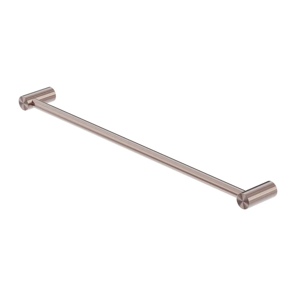 Nero Zen 316L Single Towel Rail - Brushed Bronze