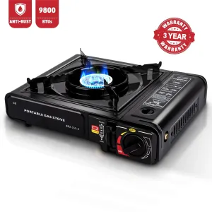 Portableout Camping Gas Stove, Butane, Portable Stove for Outdoor Cooking, 9,800 BTU, 3KW Power