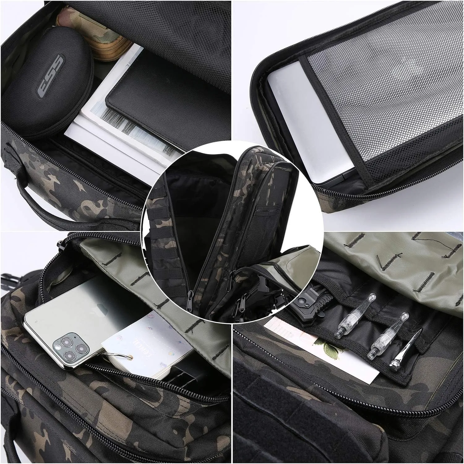 Sac  Dos Style Militaire 40L Grand Volume Multifonction - Fitnessterapy