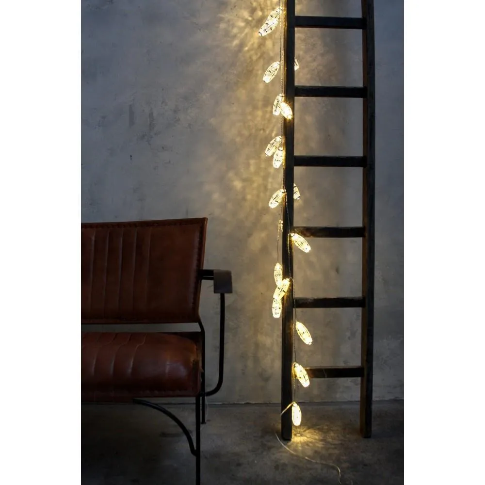 Silver Marrakesh - 16 LED Lanterns - Indoor/Outdoor Light Chain - Mains Powered