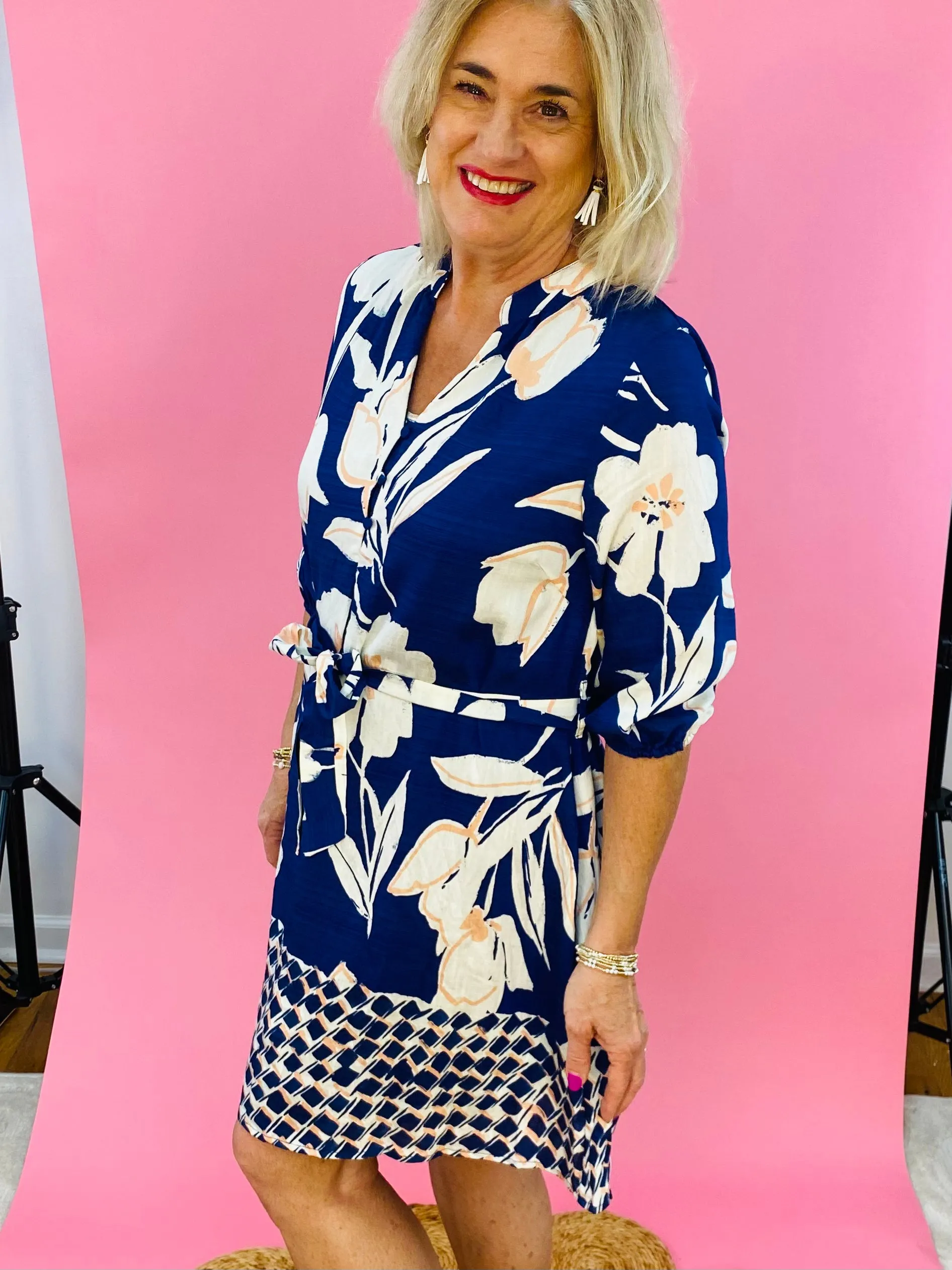 Spring Showers Short Sleeve Dress