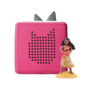 Tonies Disney Toniebox Audio Player Starter Set with Moana, for Kids 3 , Pink